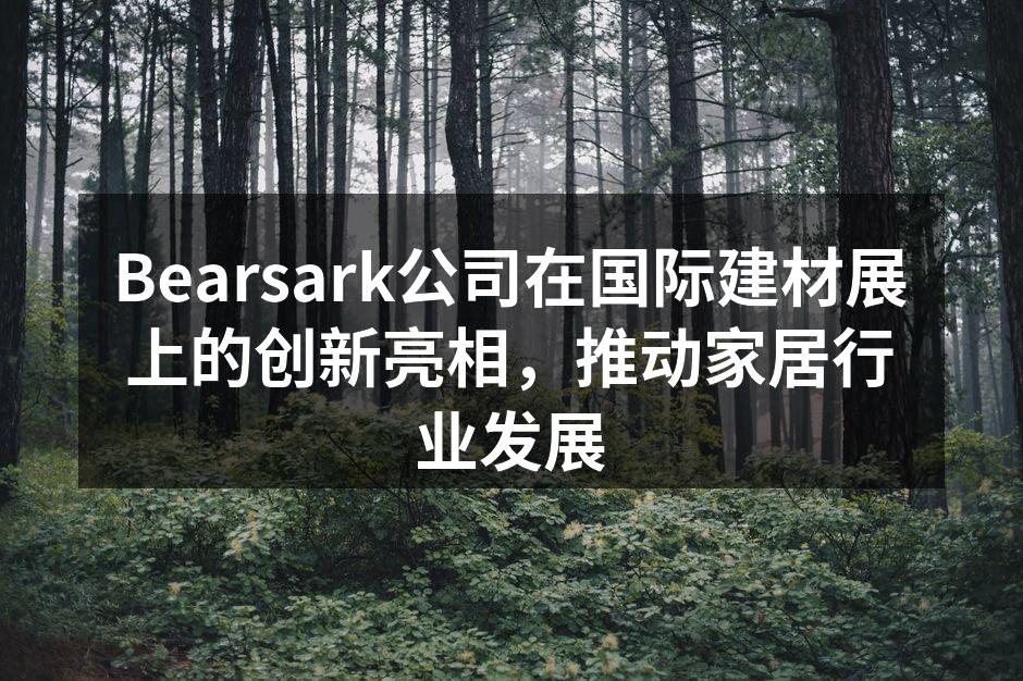 Bearsark公司在国际建材展上的创新亮相，推动家居行业发